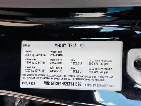 2019 Tesla Model 3 Long Range