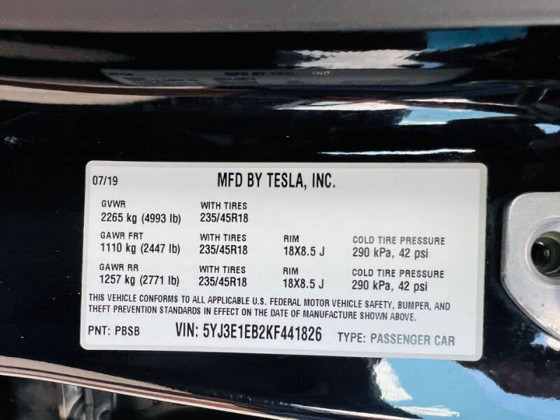 2019 Tesla Model 3 Long Range