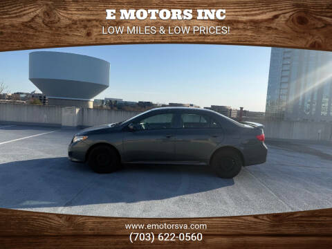 2010 Toyota Corolla for sale at E Motors INC in Vienna VA