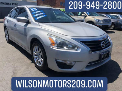 2013 Nissan Altima for sale at WILSON MOTORS in Stockton CA