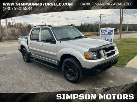 2005 Ford Explorer Sport Trac for sale at SIMPSON MOTORS in Youngstown OH