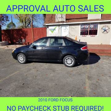 2010 Ford Focus for sale at APPROVAL AUTO SALES in Mansfield TX