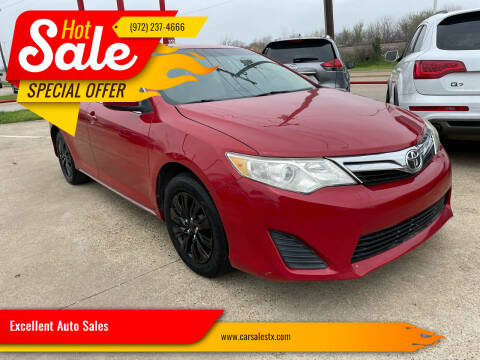 2012 Toyota Camry for sale at Excellent Auto Sales in Grand Prairie TX
