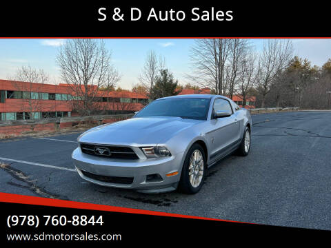 2012 Ford Mustang for sale at S & D Auto Sales in Maynard MA