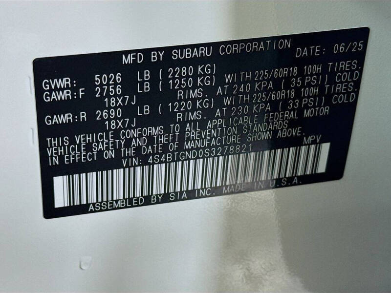 2025 Subaru Outback Limited XT