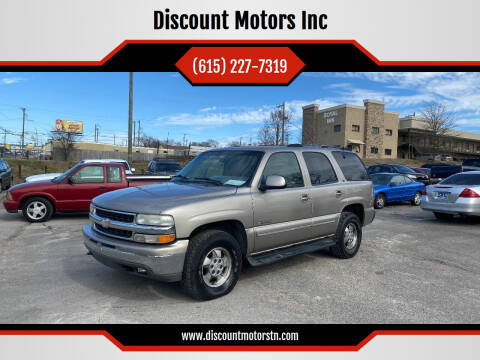 2000 Chevrolet Tahoe for sale at Discount Motors Inc in Nashville TN