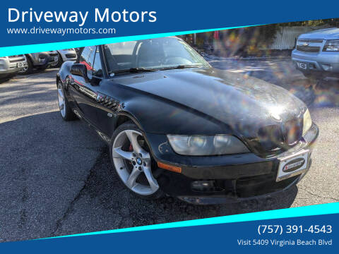 2001 BMW Z3 for sale at Driveway Motors in Virginia Beach VA