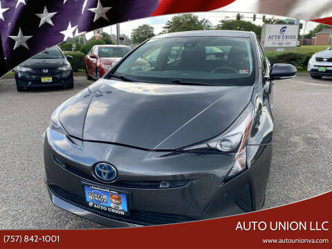 2017 Toyota Prius for sale at Auto Union LLC in Virginia Beach VA