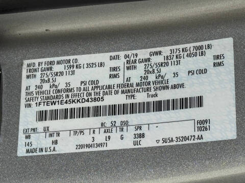 2019 Ford F-150 Lariat