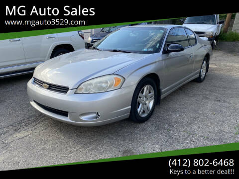 2006 Chevrolet Monte Carlo for sale at MG Auto Sales in Pittsburgh PA