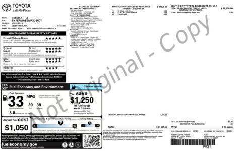 2022 Toyota Corolla LE