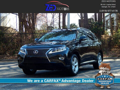 2013 Lexus RX 350 for sale at Zed Motors in Raleigh NC