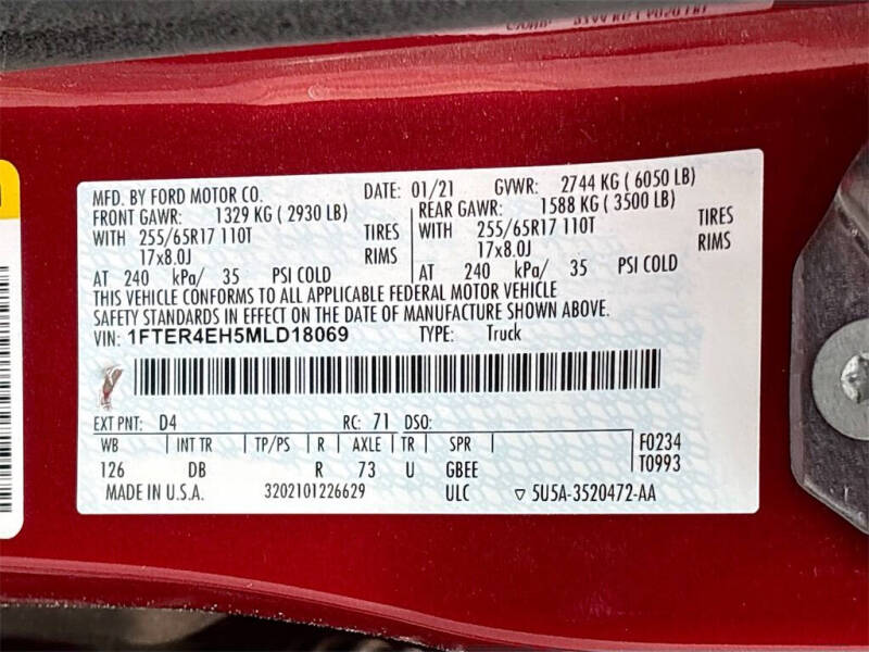 2021 Ford Ranger Lariat