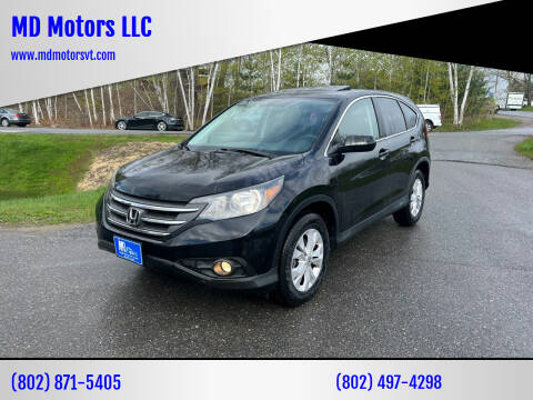 2013 Honda CR-V for sale at MD Motors LLC in Williston VT