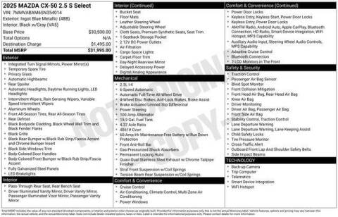 2025 Mazda CX-50 2.5 S Select