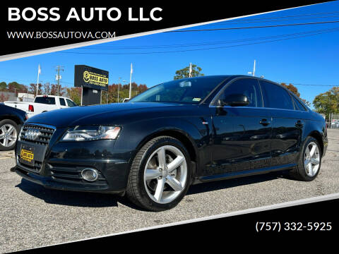 2012 Audi A4 for sale at BOSS AUTO LLC in Norfolk VA