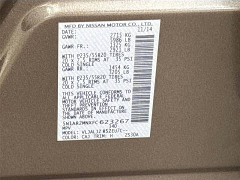 2015 Nissan Pathfinder Platinum