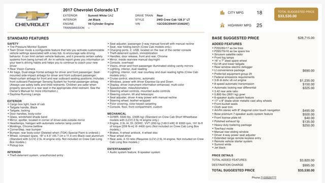 2017 Chevrolet Colorado