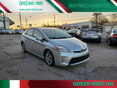2012 Toyota Prius for sale at Green Ride Inc in Nashville TN
