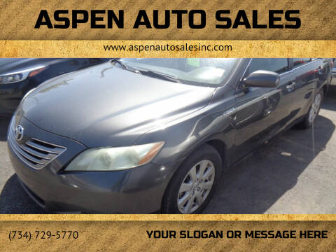 2008 Toyota Camry Hybrid for sale at Aspen Auto Sales in Wayne MI