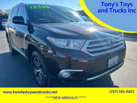 2012 Toyota Highlander for sale at Tony's Toys and Trucks Inc in Santa Rosa CA