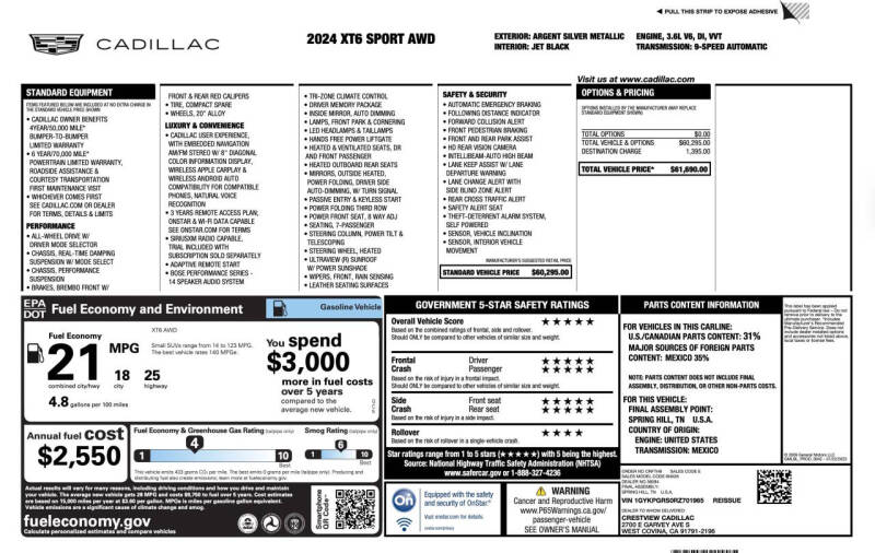 2024 Cadillac XT6 Sport
