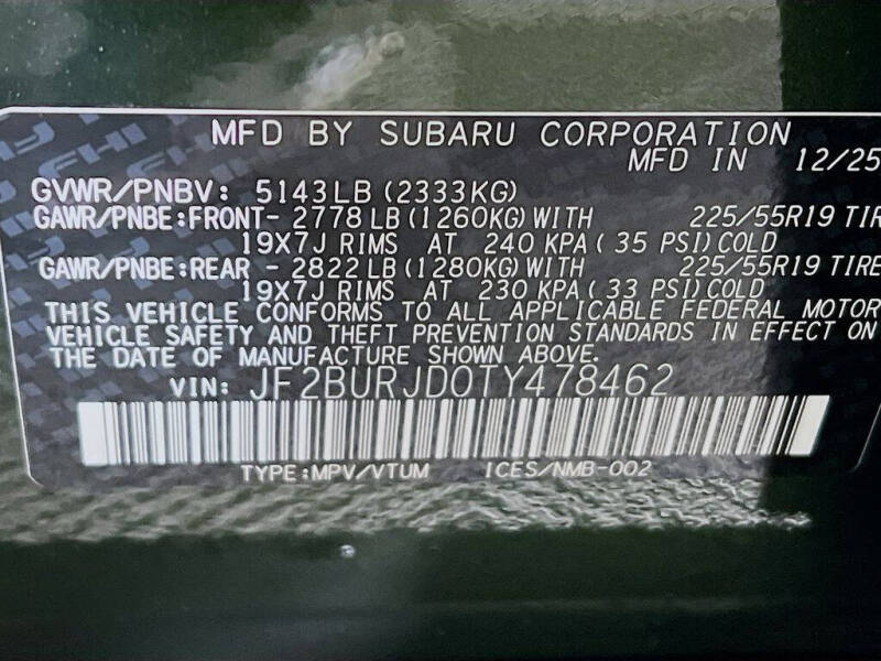 2026 Subaru Outback Touring XT