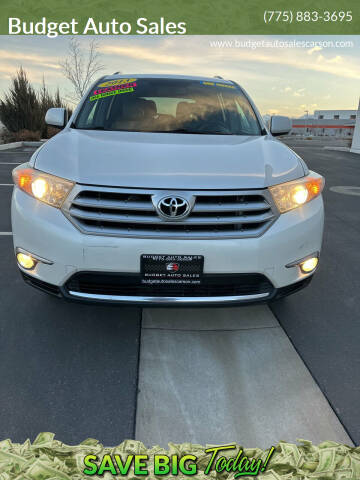2013 Toyota Highlander for sale at Budget Auto Sales in Carson City NV