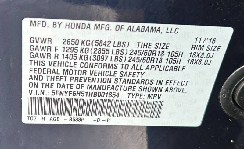 2017 Honda Pilot EX-L