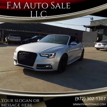 2013 Audi S5 for sale at F.M Auto Sale LLC in Dallas TX