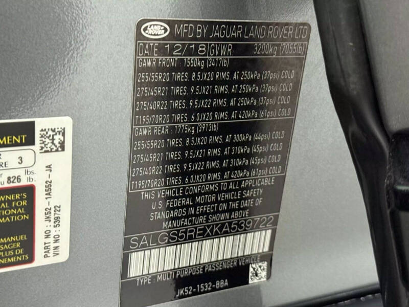 2019 Land Rover Range Rover Supercharged LWB