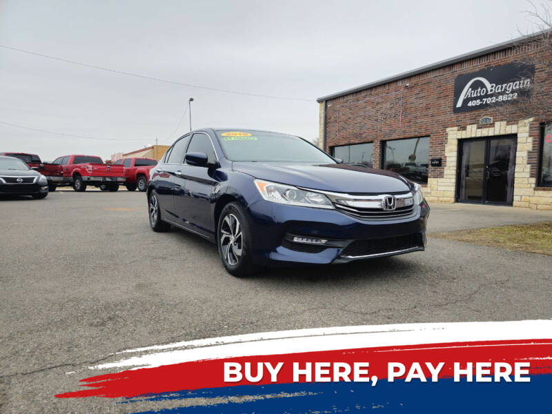 2016 Honda Accord for sale at AUTO BARGAIN, INC. #2 in Oklahoma City OK