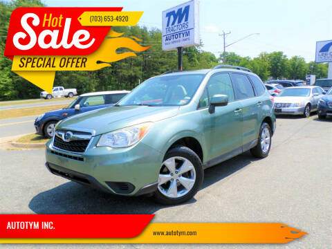 2015 Subaru Forester for sale at AUTOTYM INC. in Fredericksburg VA