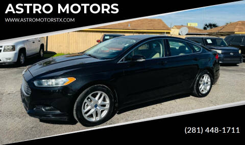 2013 Ford Fusion for sale at ASTRO MOTORS in Houston TX