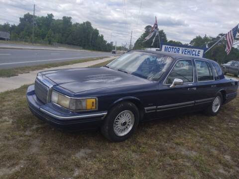 1994 Lincoln Town Car for sale at MOTOR VEHICLE MARKETING INC in Hollister FL