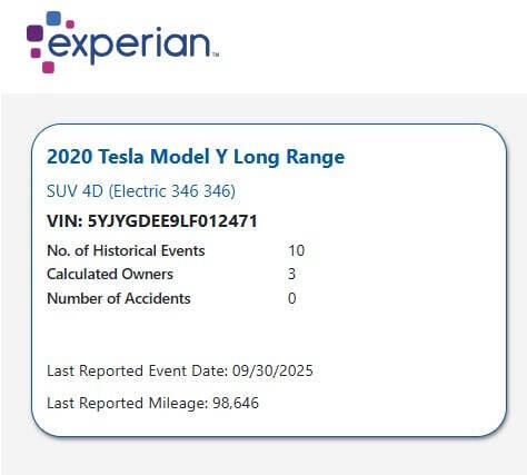 2020 Tesla Model Y Long Range