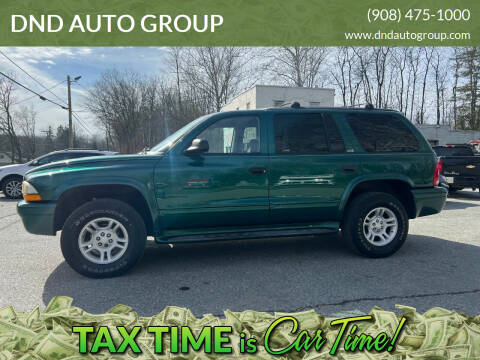 2002 Dodge Durango for sale at DND AUTO GROUP in Belvidere NJ