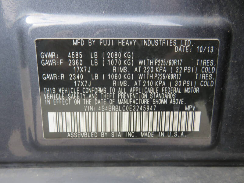 2014 Subaru Outback 2.5i Limited