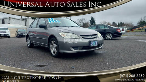 2004 Honda Civic for sale at Universal Auto Sales Inc in Salem OR