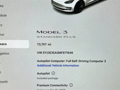 2021 Tesla Model 3 Standard Range Plus