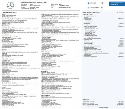 2022 Mercedes-Benz S-Class S 580 4MATIC