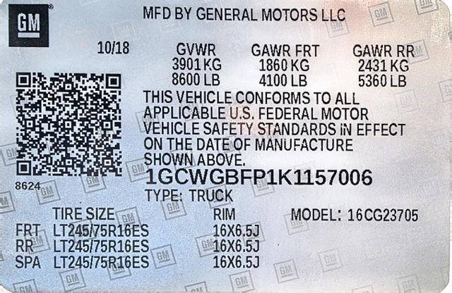 2019 Chevrolet Express 2500