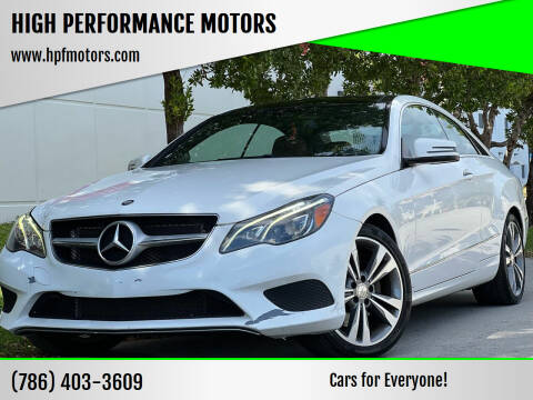 2016 Mercedes-Benz E-Class for sale at HIGH PERFORMANCE MOTORS in Hollywood FL