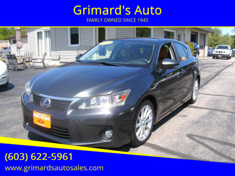 2011 Lexus CT 200h for sale at Grimard's Auto in Hooksett NH