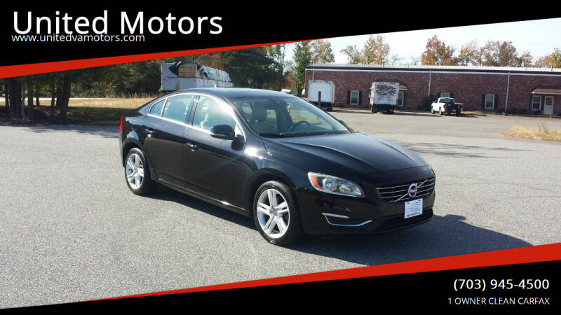 2015 Volvo S60 for sale at United Motors in Fredericksburg VA