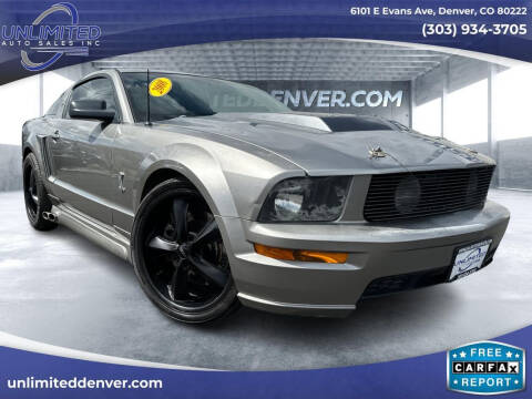 2008 Ford Mustang for sale at Unlimited Auto Sales in Denver CO