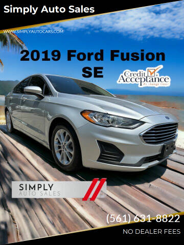 2019 Ford Fusion for sale at Simply Auto Sales in Lake Park FL