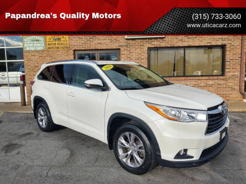 2014 Toyota Highlander for sale at Papandrea's Quality Motors in Utica NY