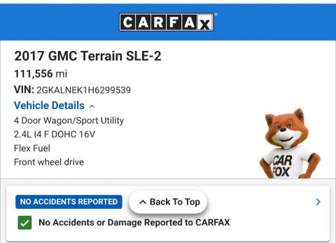 2017 GMC Terrain SLE-2