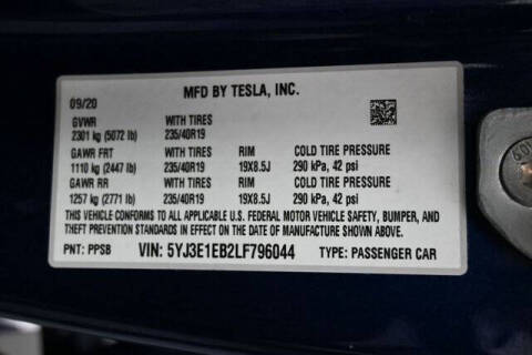 2020 Tesla Model 3 Long Range